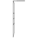vidaXL Walk-in zuhanyfal Fekete 115 x 195 x 0,5 cm Üveg és Alumínium