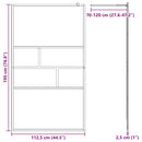vidaXL Walk-in zuhanyfal Fekete 115 x 195 x 0,5 cm Üveg és Alumínium