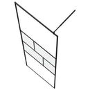 vidaXL Walk-in zuhanyfal Fekete 115 x 195 x 0,5 cm Üveg és Alumínium