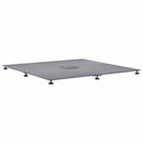 vidaXL Napernyőtalp Sötétszürke fára emlékeztető 100 x 100 x 4 cm Acél