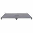 vidaXL Napernyőtalp Sötétszürke fára emlékeztető 100 x 100 x 4 cm Acél
