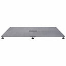 vidaXL Napernyőtalp Sötétszürke fára emlékeztető 100 x 100 x 4 cm Acél