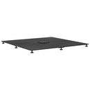 vidaXL Napernyőtalp Fekete 100 x 100 x 4 cm Acél