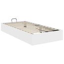 vidaXL Ottomán Ágykeret tárolóval Fehér 75,5 x 190 cm Mérnöki fa