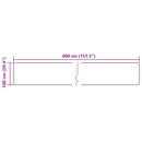 vidaXL Szőnyeg futó MARSA Krém 100 x 400 cm Poliészter és PVC