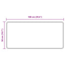 vidaXL Szőnyeg futó MARSA Szürke 50 x 100 cm Poliészter és PVC