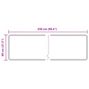 vidaXL Szőnyeg futó MARSA Szürke 80 x 250 cm Poliészter és PVC