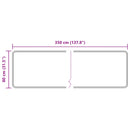 vidaXL Szőnyeg futó MARSA Fekete 80 x 350 cm Poliészter és PVC