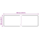 vidaXL Szőnyeg futó MARSA Fehér 100 x 350 cm Poliészter és PVC