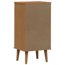 vidaXL Fiókos szekrény MOLDE Karamell 40 x 35 x 82 cm Tömör Fenyőfa