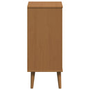 vidaXL Fiókos szekrény MOLDE Karamell 40 x 35 x 82 cm Tömör Fenyőfa