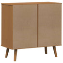 vidaXL Fiókos szekrény MOLDE Karamell 80 x 40 x 80 cm Tömör Fenyőfa