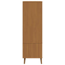 vidaXL Ruhásszekrény MOLDE Karamell 90 x 55 x 175 cm Tömör Fenyőfa