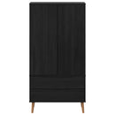 vidaXL Ruhásszekrény MOLDE Fekete 90 x 55 x 175 cm Tömör Fenyőfa