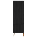 vidaXL Ruhásszekrény MOLDE Fekete 90 x 55 x 175 cm Tömör Fenyőfa