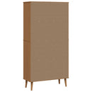vidaXL Könyvszekrény MOLDE 85 x 35 x 170,5 cm Tömör Fenyőfa Karamell