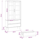 vidaXL Üveg Kiállító Szekrény Fekete 90 x 35 x 175 cm