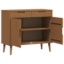 vidaXL Széf MOLDE Karamell 90 x 40 x 80 cm Tömör fenyőfa és szerelt fa