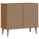 vidaXL Széf MOLDE Karamell 90 x 40 x 80 cm Tömör fenyőfa és szerelt fa