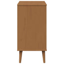vidaXL Széf MOLDE Karamell 90 x 40 x 80 cm Tömör fenyőfa és szerelt fa