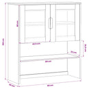 vidaXL Kagy MOLDE Karamell 90 x 35 x 100 cm Tömör Fenyőfa