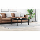vidaXL Dohányzóasztal Fekete tölgy 100 x 100 x 45 cm Faanyag