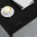 vidaXL Dohányzóasztal Fekete tölgy 100 x 100 x 45 cm Faanyag