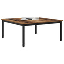 vidaXL Dohányzóasztal Öreg fa 100 x 100 x 45 cm Faanyag