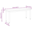vidaXL pad Szürke Sonoma 110 x 35 x 45 cm Faanyag