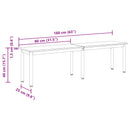 vidaXL pad Sonoma 160 x 35 x 45 cm Szerelt Fa