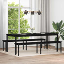 vidaXL pad Fekete tölgy 200 x 35 x 45 cm Szerelt Fa