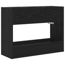 vidaXL Napernyő Állvány tárolóval Fekete tölgy 65 x 24 x 50 cm Faanyag