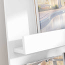 vidaXL Magazin állvány polcokkal Fehér 51 x 11 x 102 cm Faanyag