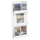 vidaXL Magazin állvány polcokkal Fehér 51 x 11 x 102 cm Faanyag