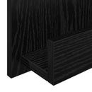 vidaXL Magazin állvány Fekete tölgy 51 x 11 x 102 cm Szerelt Fa