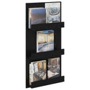 vidaXL Magazin állvány Fekete tölgy 51 x 11 x 102 cm Szerelt Fa