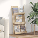 vidaXL Magazin állvány Sonoma tölgy 51 x 11 x 102 cm Szerelt Fa
