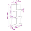 vidaXL Magazin állvány Sonoma tölgy 51 x 11 x 102 cm Szerelt Fa