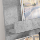 vidaXL Magazin állvány Beton Szürke 51 x 11 x 102 cm Szerelt Fa