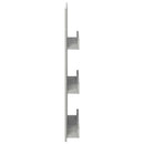 vidaXL Magazin állvány Beton Szürke 51 x 11 x 102 cm Szerelt Fa