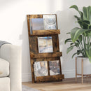 vidaXL Magazin állvány Füstölt tölgy 51 x 11 x 102 cm Faanyag