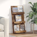 vidaXL Magazin állvány polcokkal Öreg fa 51 x 11 x 102 cm Faanyag