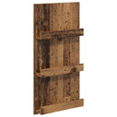 vidaXL Magazin állvány polcokkal Öreg fa 51 x 11 x 102 cm Faanyag