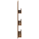 vidaXL Magazin állvány polcokkal Öreg fa 51 x 11 x 102 cm Faanyag