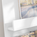 vidaXL Magazin állvány polcokkal Fehér 43 x 11 x 102 cm Faanyag