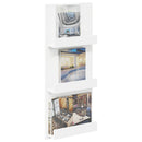 vidaXL Magazin állvány polcokkal Fehér 43 x 11 x 102 cm Faanyag
