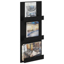 vidaXL Magazin állvány Fekete tölgy 43 x 11 x 102 cm Szerelt Fa
