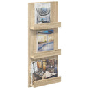 vidaXL Magazin állvány Sonoma tölgy 43 x 11 x 102 cm Szerelt Fa