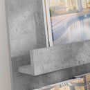 vidaXL Magazin állvány Beton Szürke 43 x 11 x 102 cm Szerelt Fa