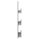 vidaXL Magazin állvány Beton Szürke 43 x 11 x 102 cm Szerelt Fa